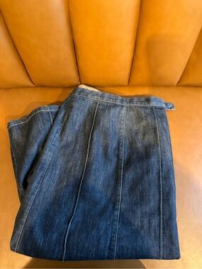 Lands' End Jean plus size midi skirt